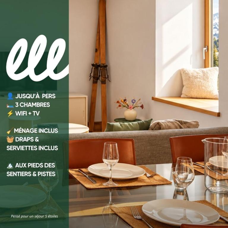 Appartement T4 spacieux avec balcon aux pieds des sentiers avec vue sur les montagnes - Jusqu'à 8 personnes
