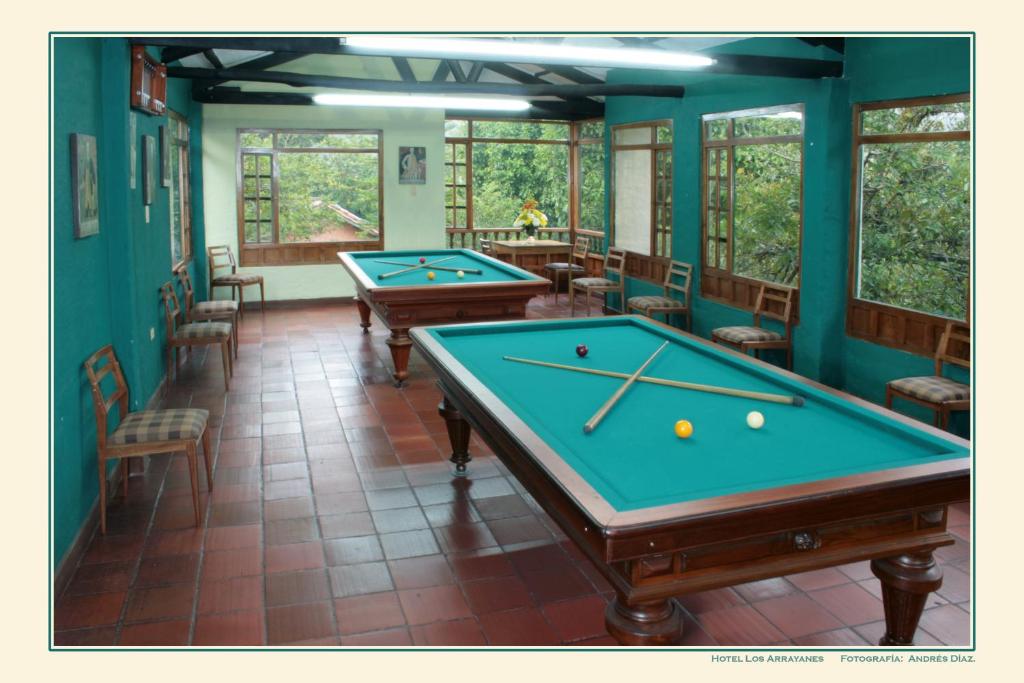 Biliár nebo kulečník v ubytování Hotel Campestre Los Arrayanes