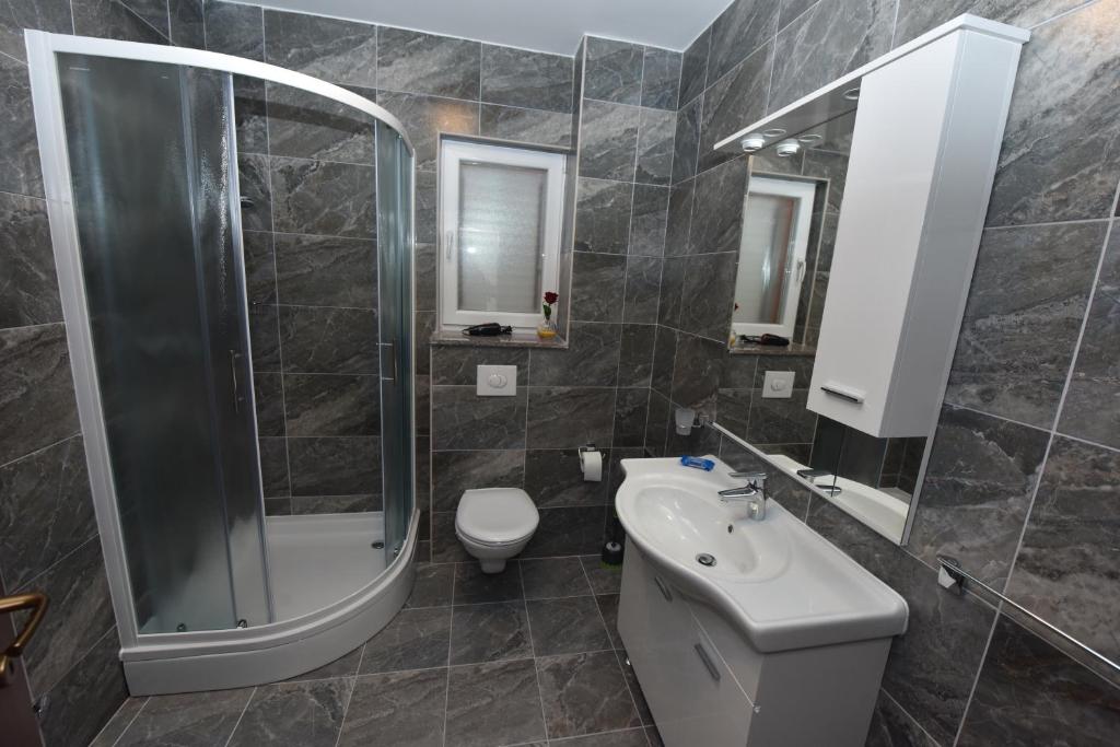 Koupelna v ubytování Apartment Bamba