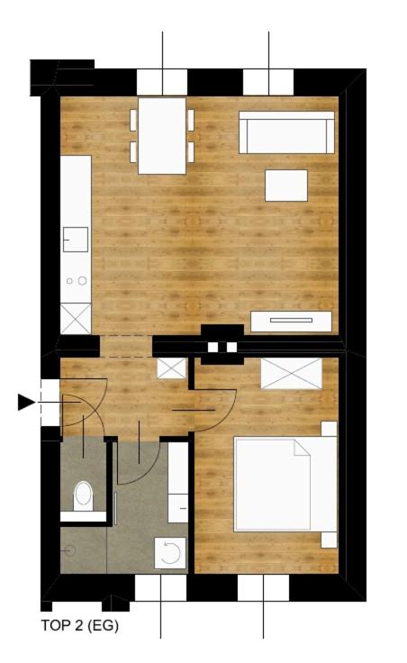 Půdorys ubytování Konrad-Haus - DorfResort Mitterbach