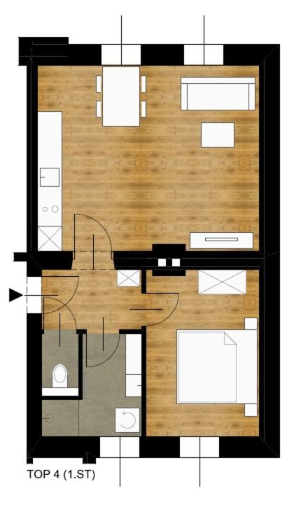 Půdorys ubytování Konrad-Haus - DorfResort Mitterbach