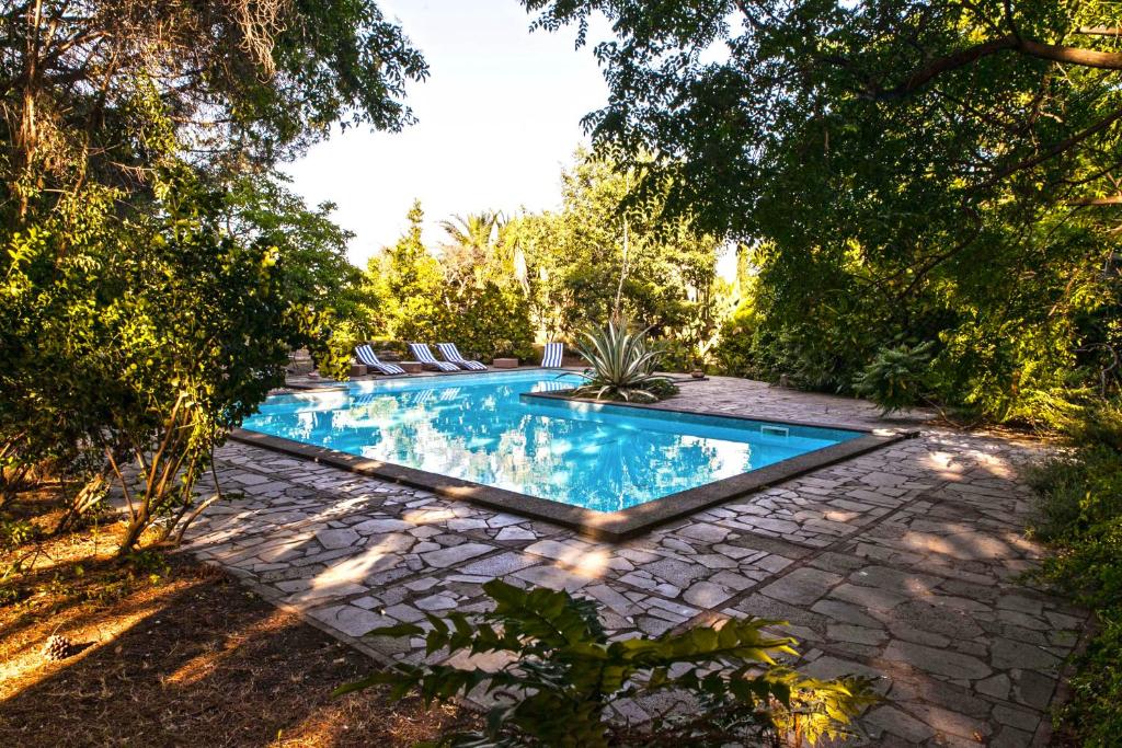 The swimming pool at or close to Etna Botanic Garden