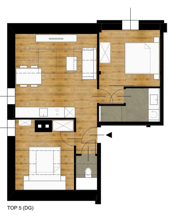 Půdorys ubytování Konrad-Haus - DorfResort Mitterbach