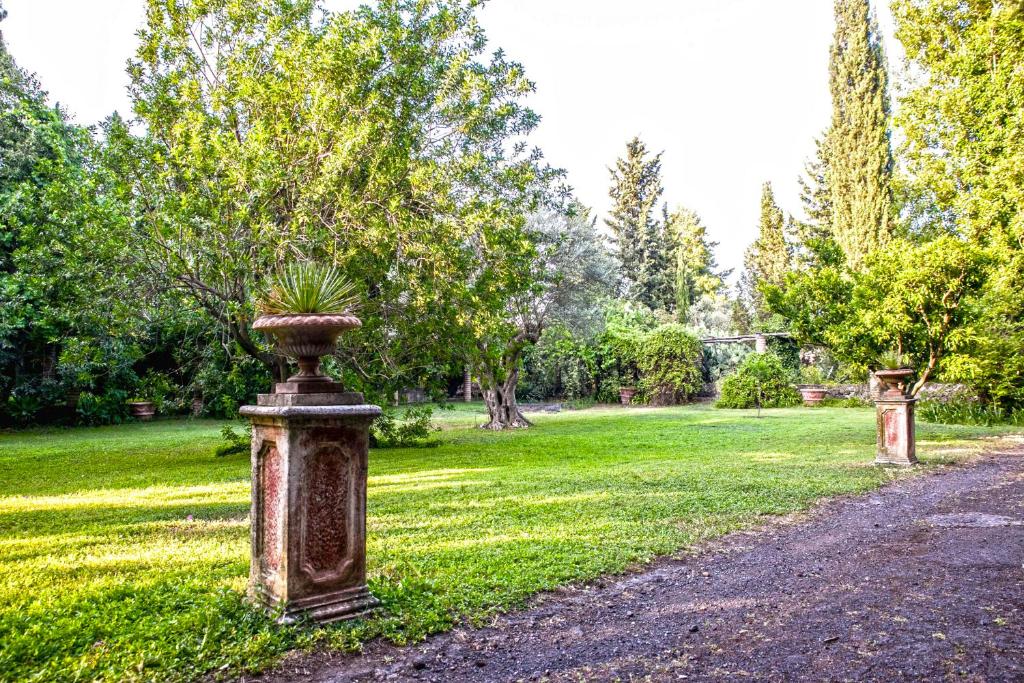 A garden outside Etna Botanic Garden