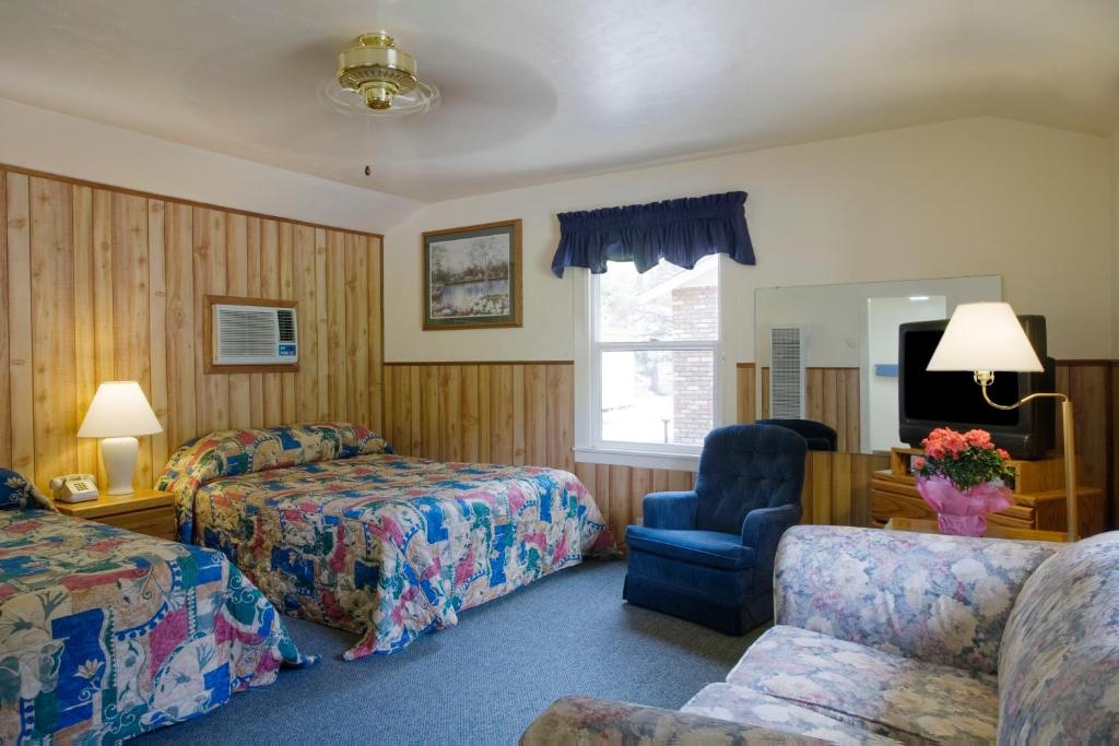 Posezení v ubytování Lazy J Ranch Motel