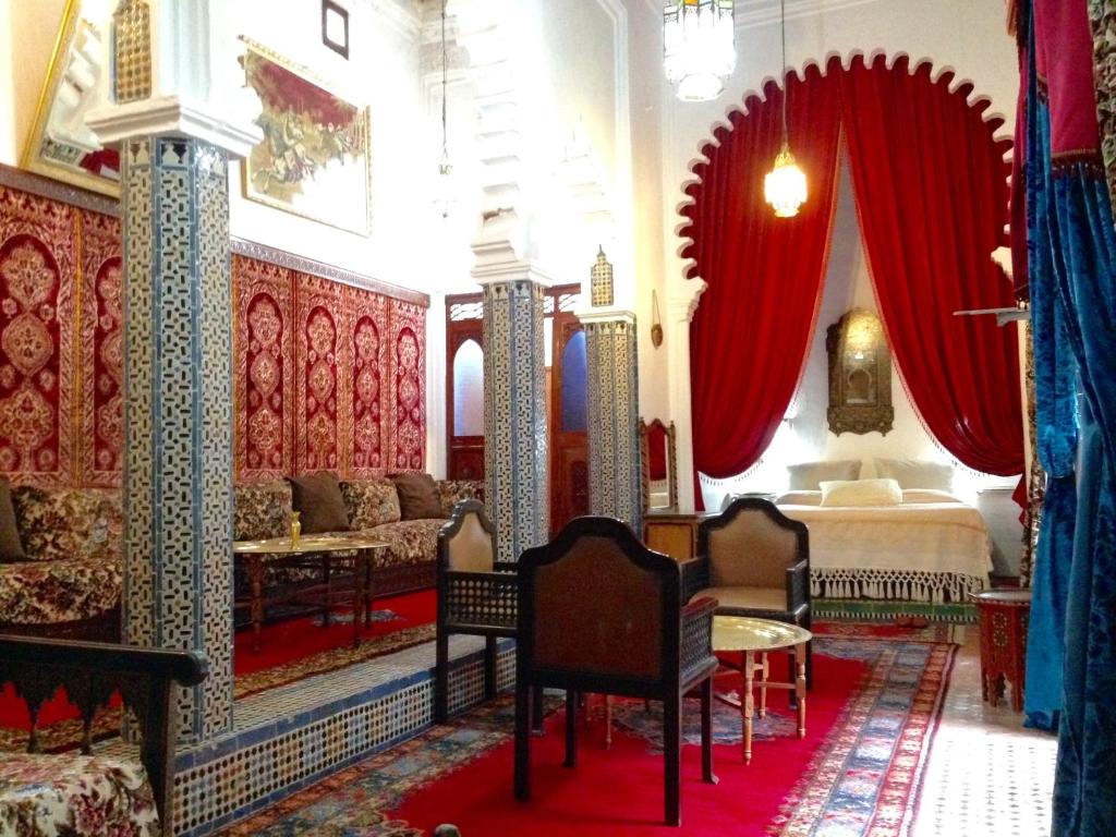Część wypoczynkowa w obiekcie Hotel Riad Dalia Tetouan