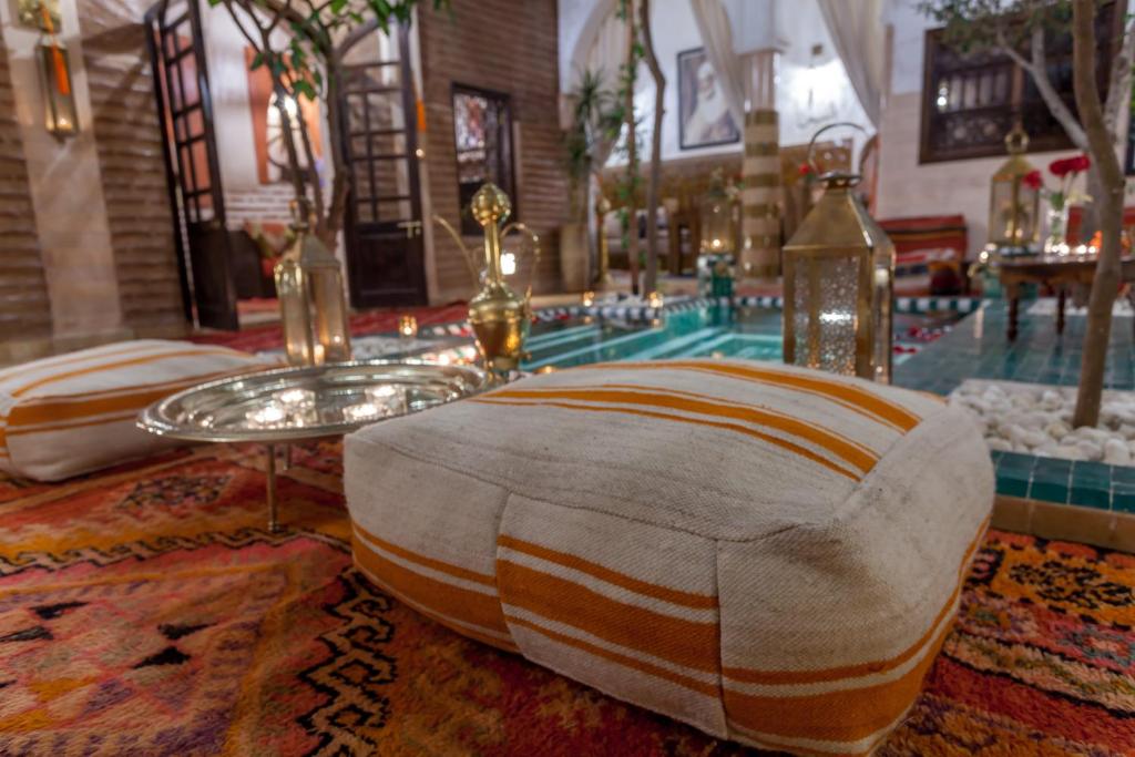 Posezení v ubytování Riad Dar Yema