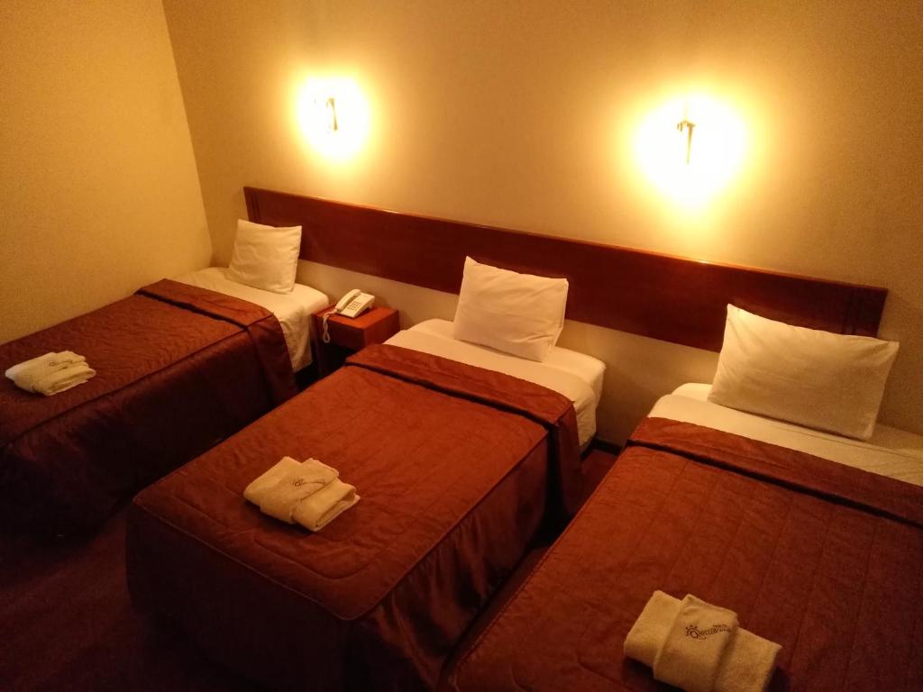 Postel nebo postele na pokoji v ubytování Hostal Qoyllurwasi