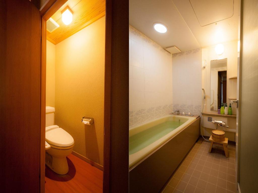 Koupelna v ubytování Kyoto Ryokan Kinoe