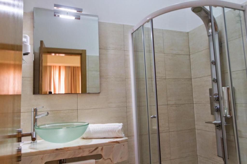Koupelna v ubytování Sol Hotel