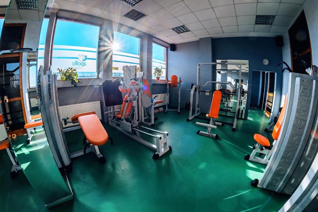 Fitness centrum a/nebo fitness zařízení v ubytování Apollo Wellness Club