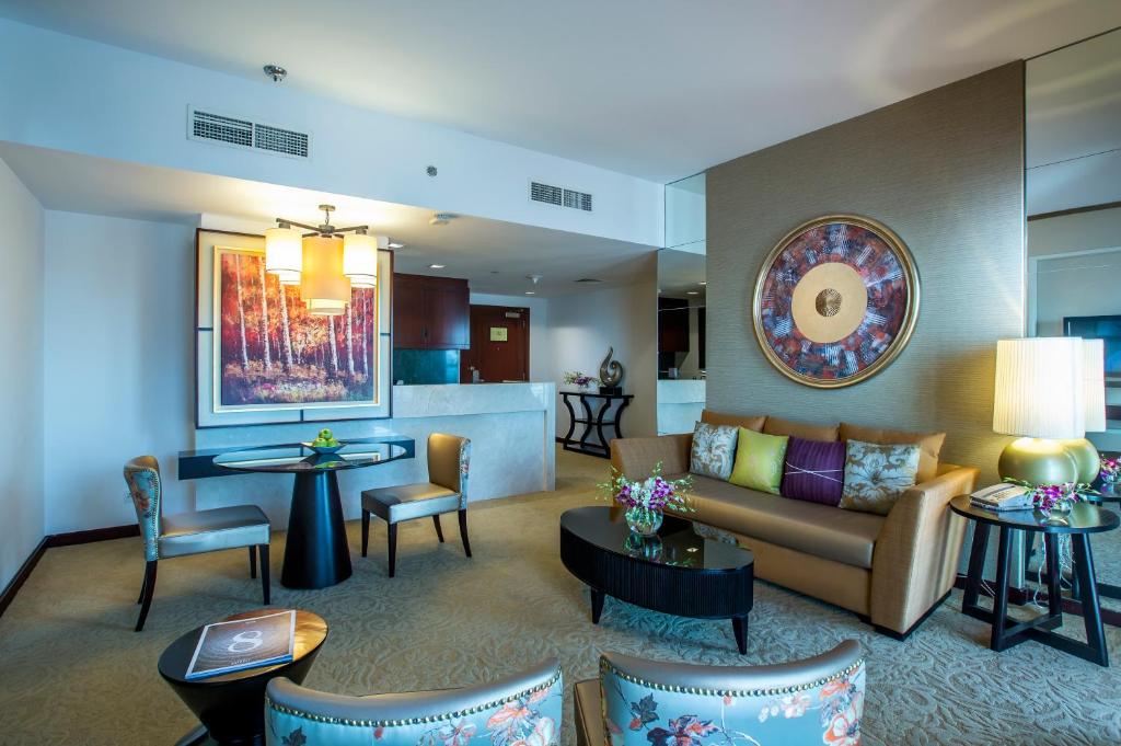 Dusit Thani Dubai - 两居室公寓王与Burj Khalifa的视图