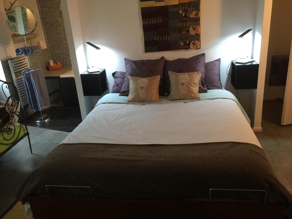 Postel nebo postele na pokoji v ubytování Chambre d’hotes Le Grand Fourneau
