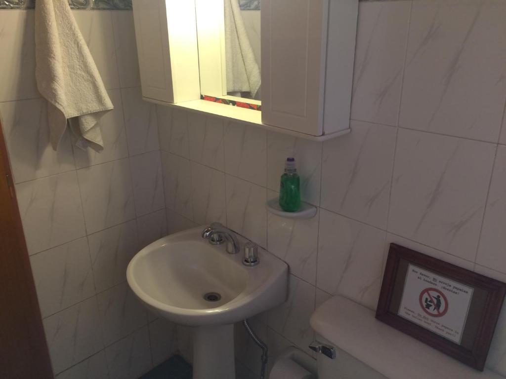 Koupelna v ubytování SilverCord B&B