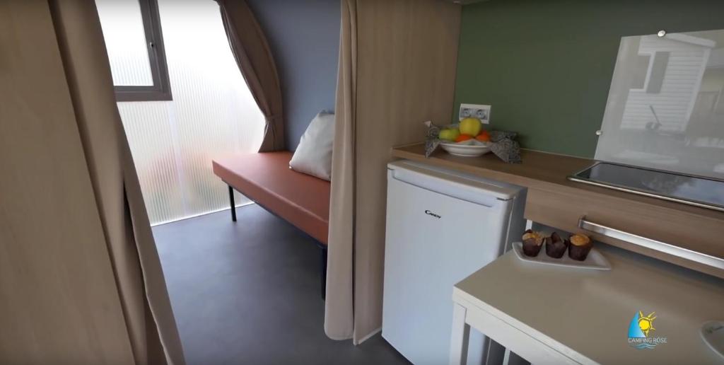 Kuchyň nebo kuchyňský kout v ubytování Camping Rose