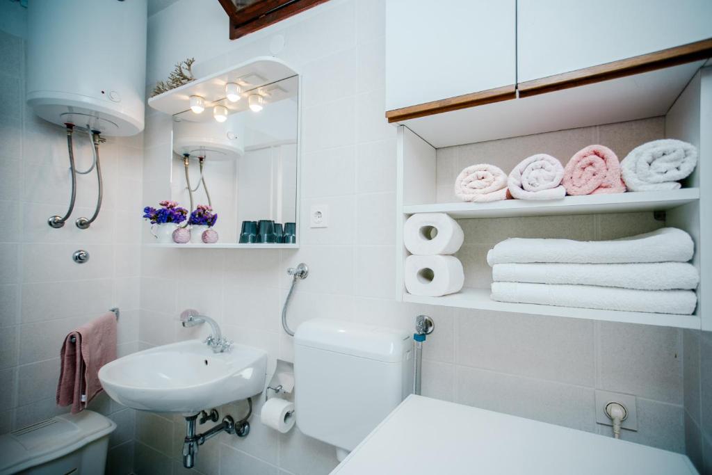 Koupelna v ubytování Apartman uz More
