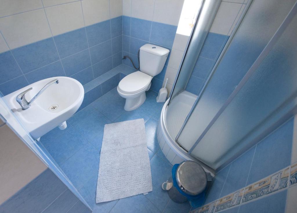 Koupelna v ubytování Roza Wiatrow