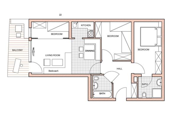 Plán poschodí v ubytovaní Appartementhaus Gastein inklusive Alpentherme gratis