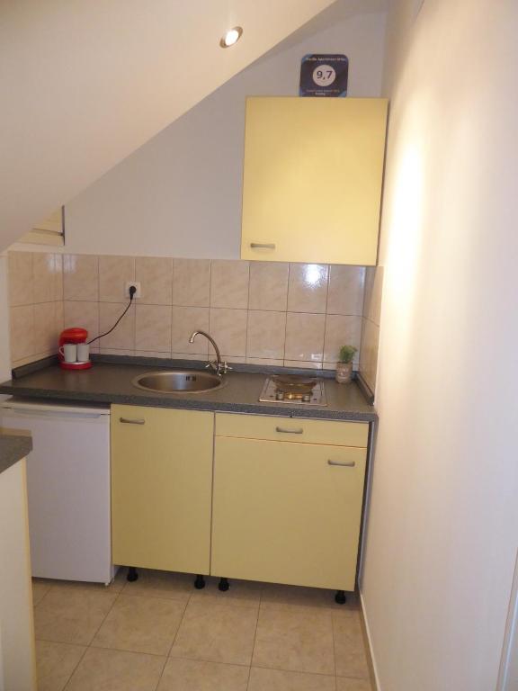 Kuchyň nebo kuchyňský kout v ubytování Studio Apartment Mila