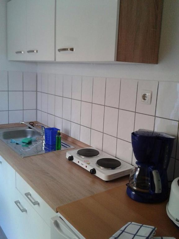 Kuchyň nebo kuchyňský kout v ubytování Wehlener Landhaus in Stadt Wehlen, Sächsische Schweiz