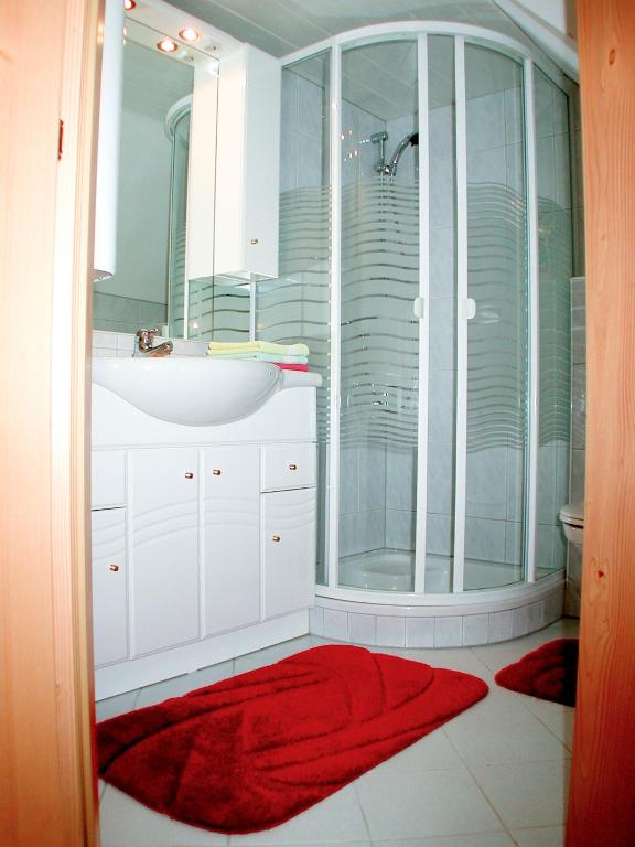 Koupelna v ubytování Das kleine Berghotel