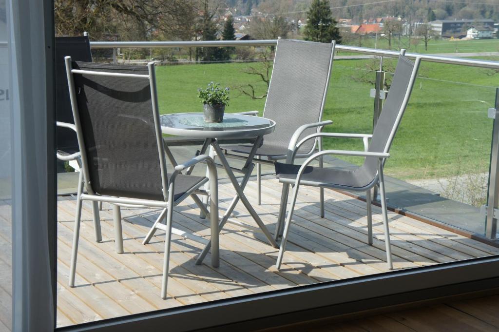 Balkón nebo terasa v ubytování Ferienhaus Sandra