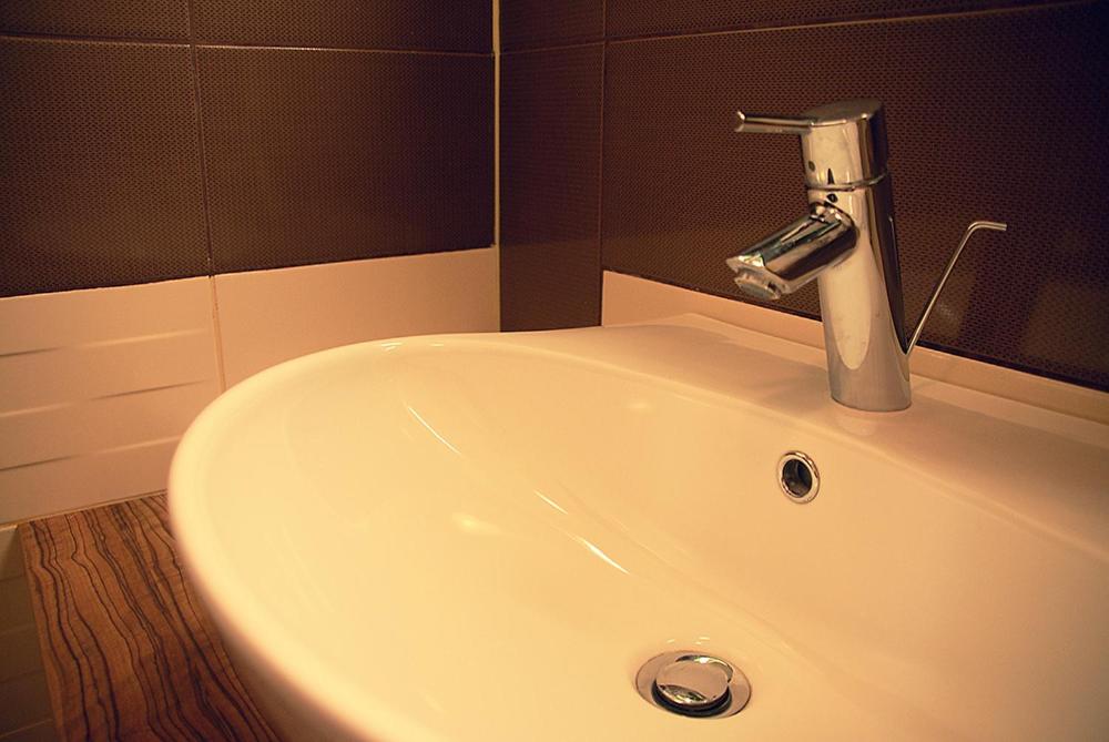 Koupelna v ubytování Hotel Opara