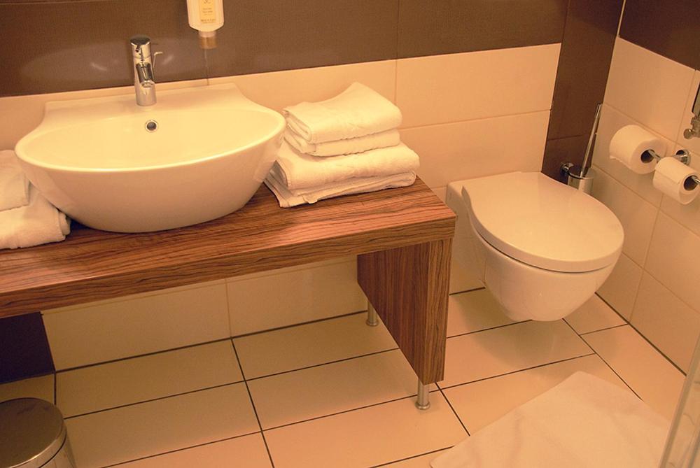 Koupelna v ubytování Hotel Opara