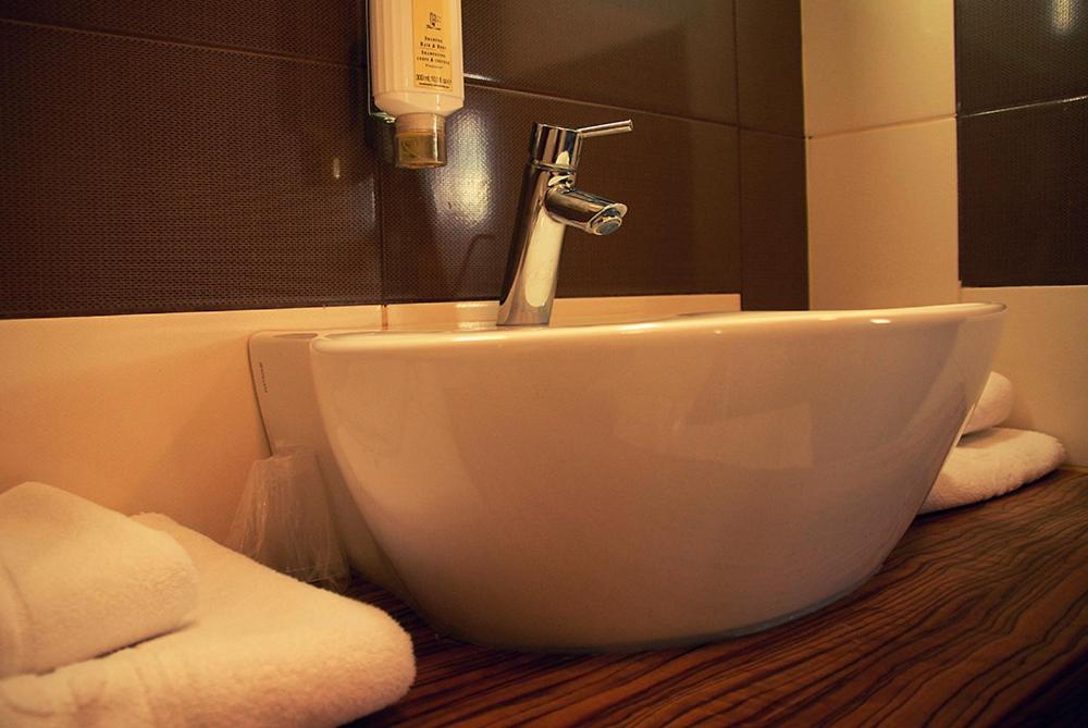 Koupelna v ubytování Hotel Opara