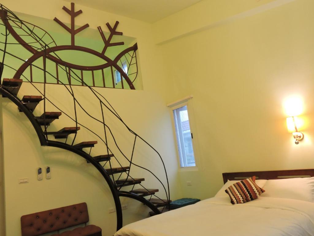 Postel nebo postele na pokoji v ubytování Deer House