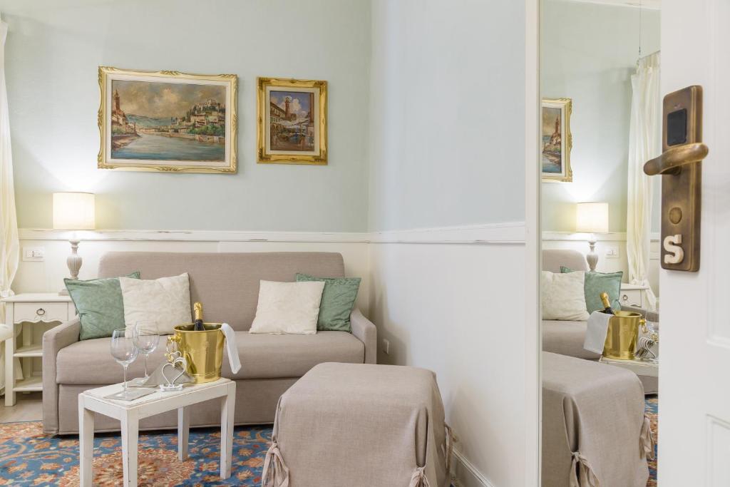 Posezení v ubytování Vecchia Verona Rooms & Apartments