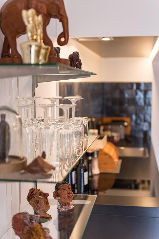 Kuchyň nebo kuchyňský kout v ubytování Boutique Hotel Goud En Zilver