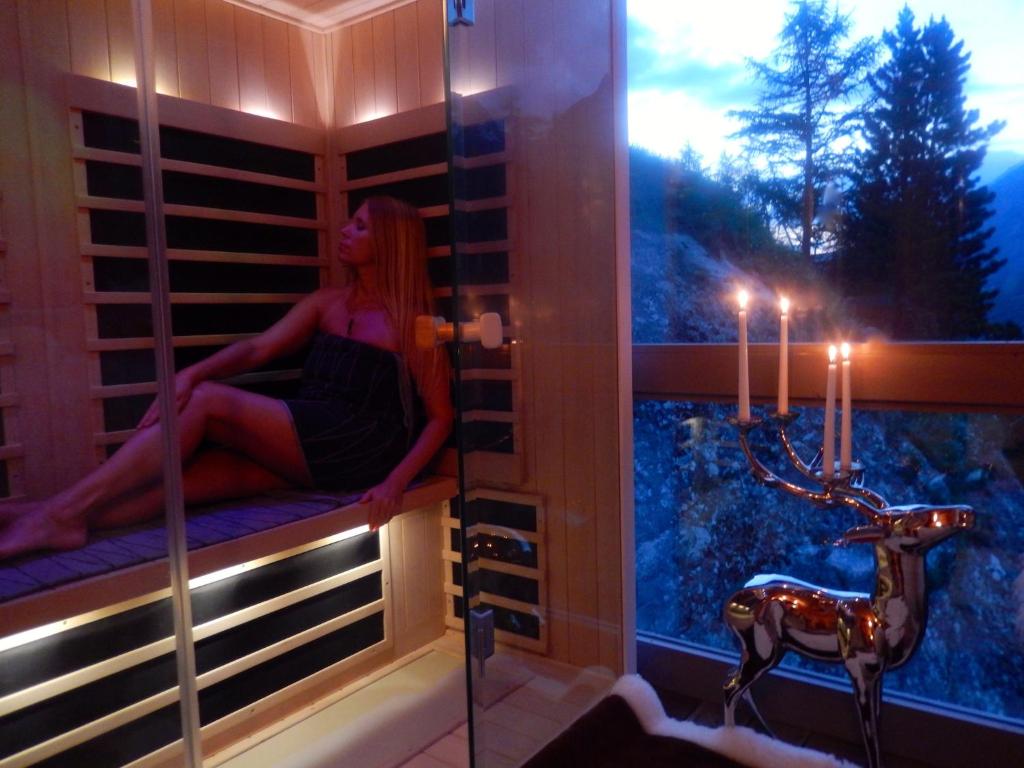 Balkón nebo terasa v ubytování Stirling Luxury Chalet & Spa