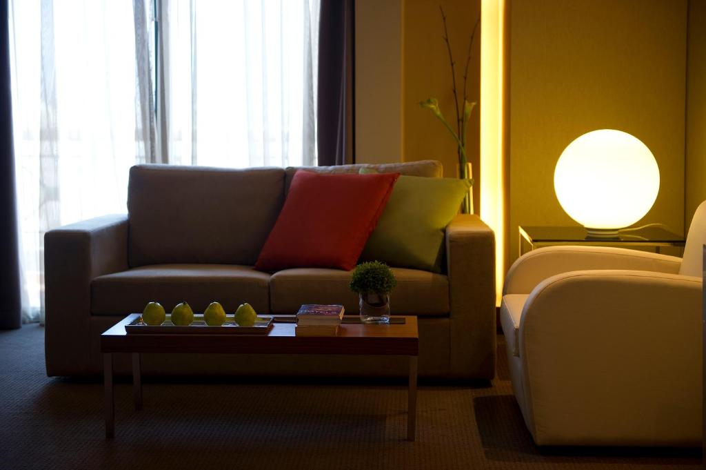 Posezení v ubytování ParkTower Suites