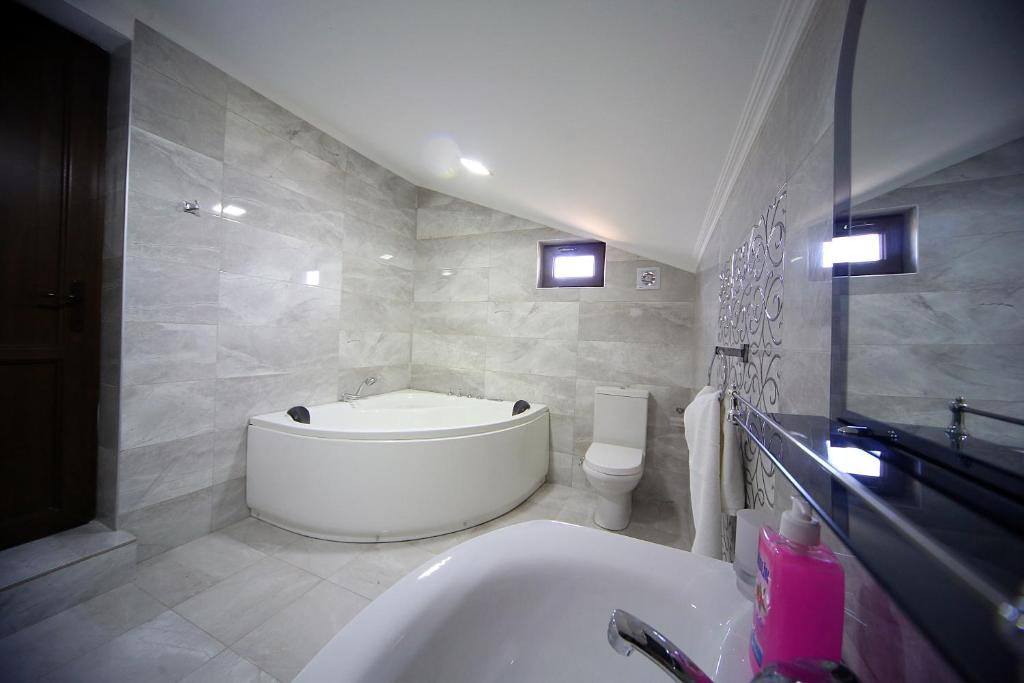Koupelna v ubytování Hotel Harmony