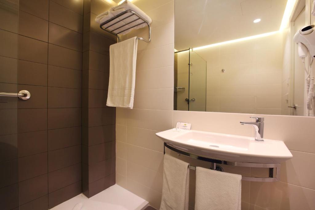 Koupelna v ubytování Hotel Carlos I