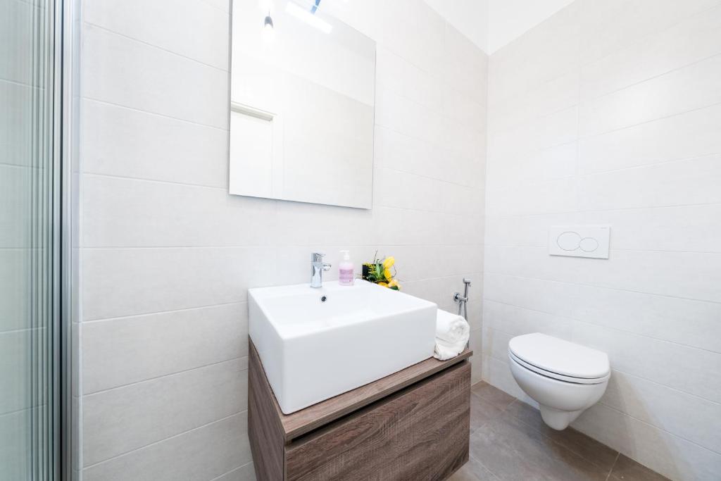 Koupelna v ubytování Hotel La Diga Altomincio