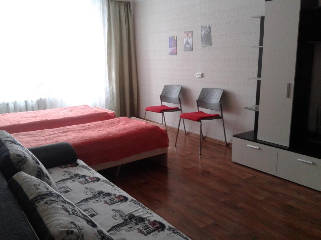 Cama o camas de una habitación en Apartment on prospekt Mira 24