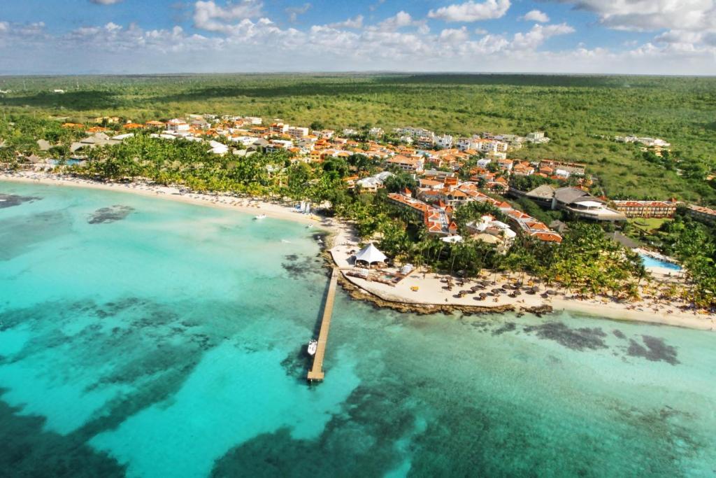 an aerial view of a resort on a beach at Viva Dominicus Palace by Wyndham, A Trademark All Inclusive in Bayahibe