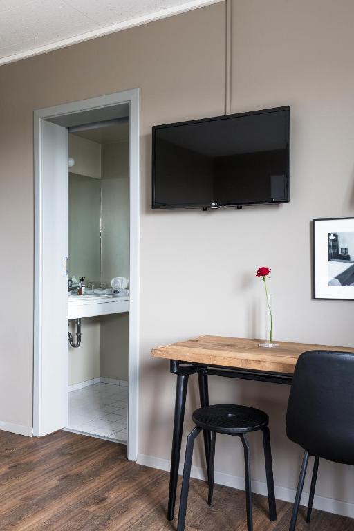 TV a/nebo společenská místnost v ubytování Hotel Höfn