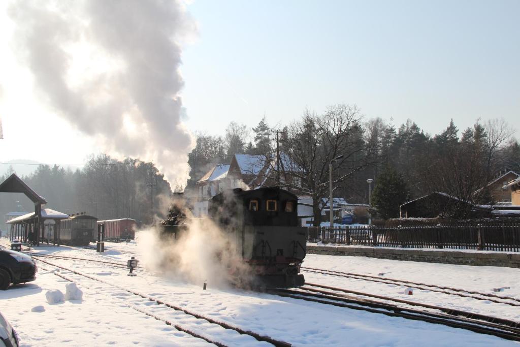 Hotel BB Bahnhof Bertsdorf v zimě