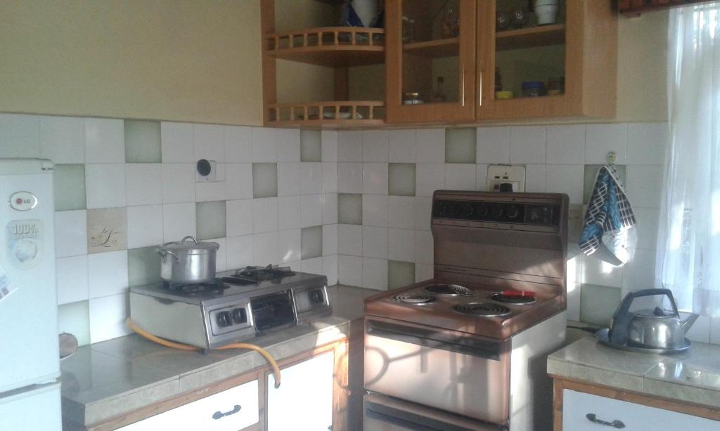 Kuchyň nebo kuchyňský kout v ubytování Kepro Farm