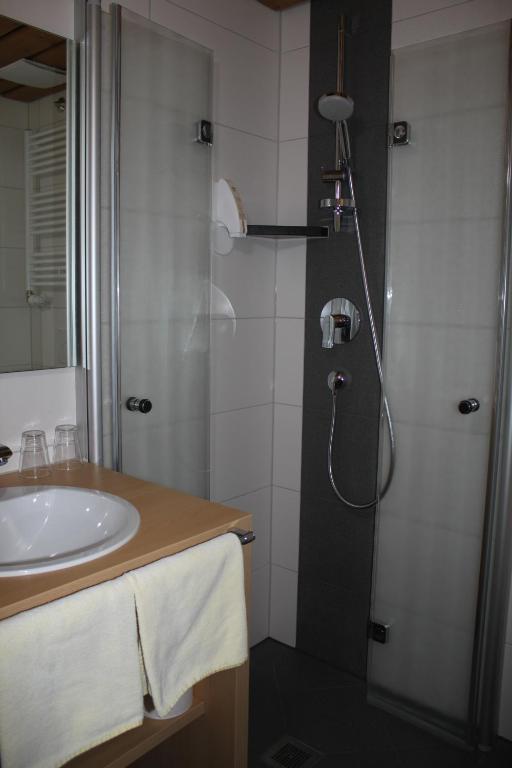 Koupelna v ubytování Hotel Central