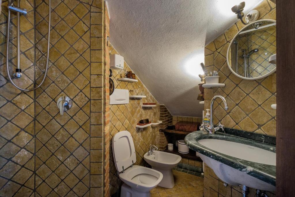 Koupelna v ubytování Borgo alle Mura