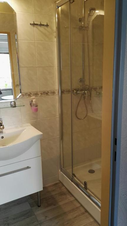 Koupelna v ubytování Pension Villa Marit