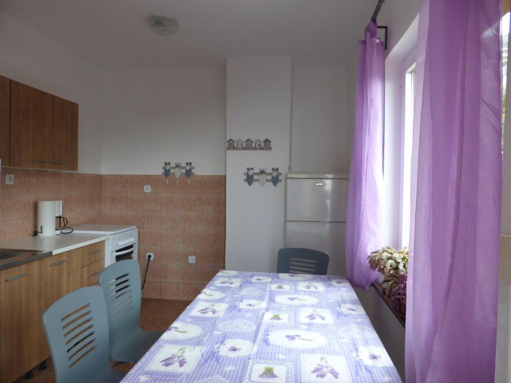 Kuchyň nebo kuchyňský kout v ubytování Apartments Adria