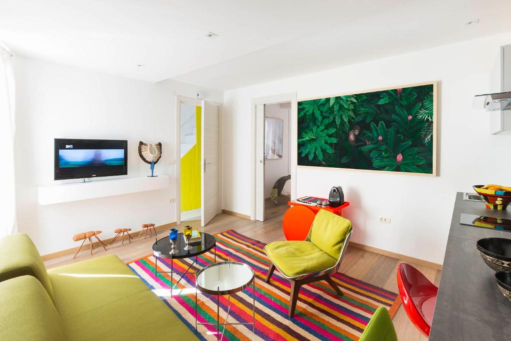 TV a/nebo společenská místnost v ubytování Apartment Baka Paula
