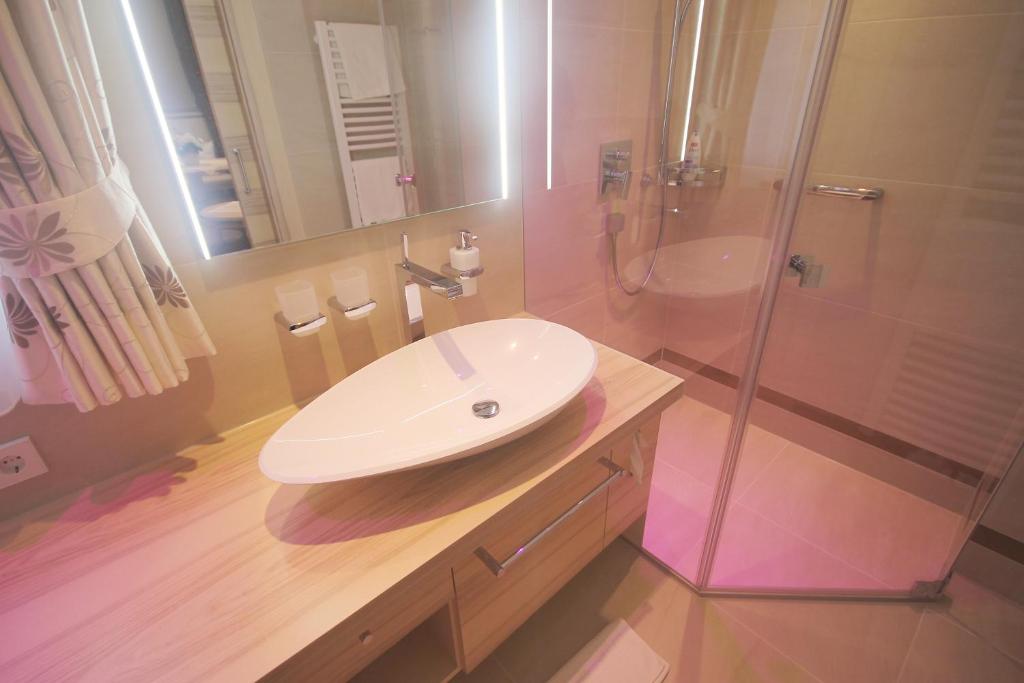 Koupelna v ubytování Wohlfühlhotel Bercher