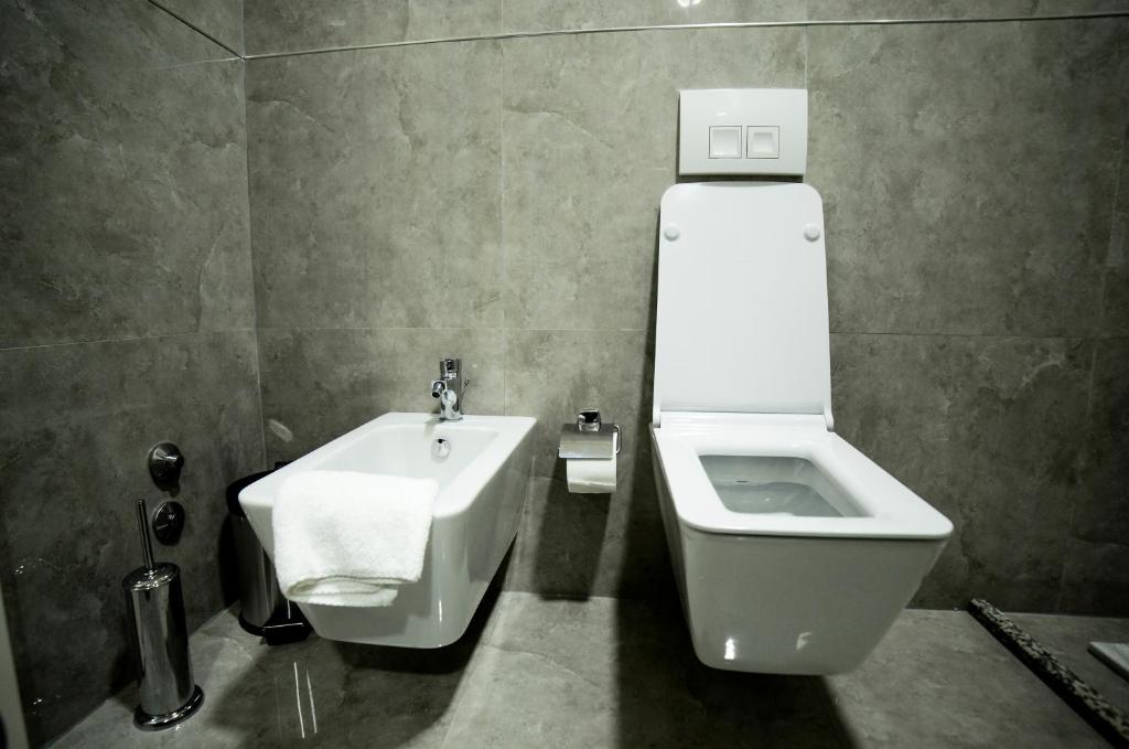 Koupelna v ubytování Hotel Vila Imperial