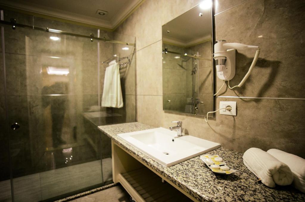 Koupelna v ubytování Hotel Vila Imperial